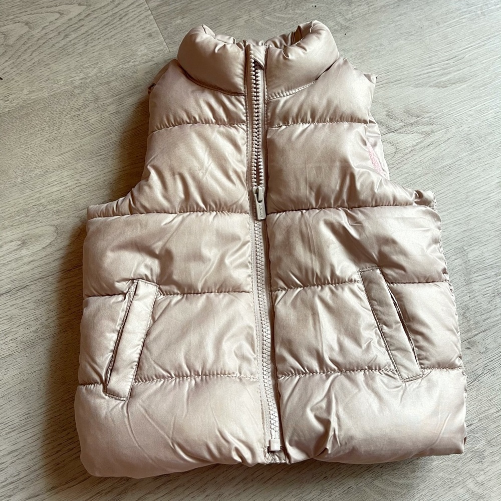 Old Navy pale pink puff vest